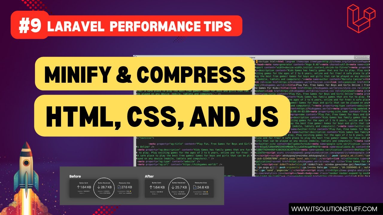 #9: Minify and Compress HTML, CSS, and JS | Laravel Performance Tips 🚀
