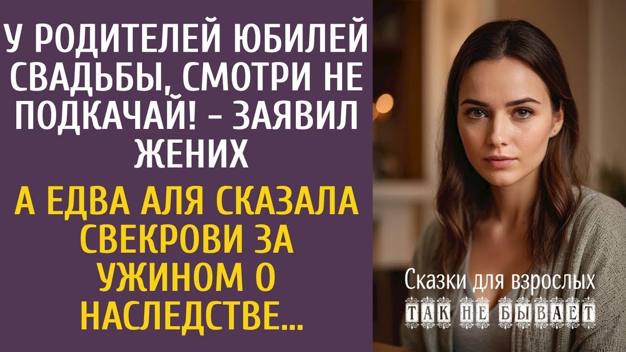У родителей юбилей свадьбы, не подкачай! - заявил жених… А едва Аля сказала свекрови о наследстве…