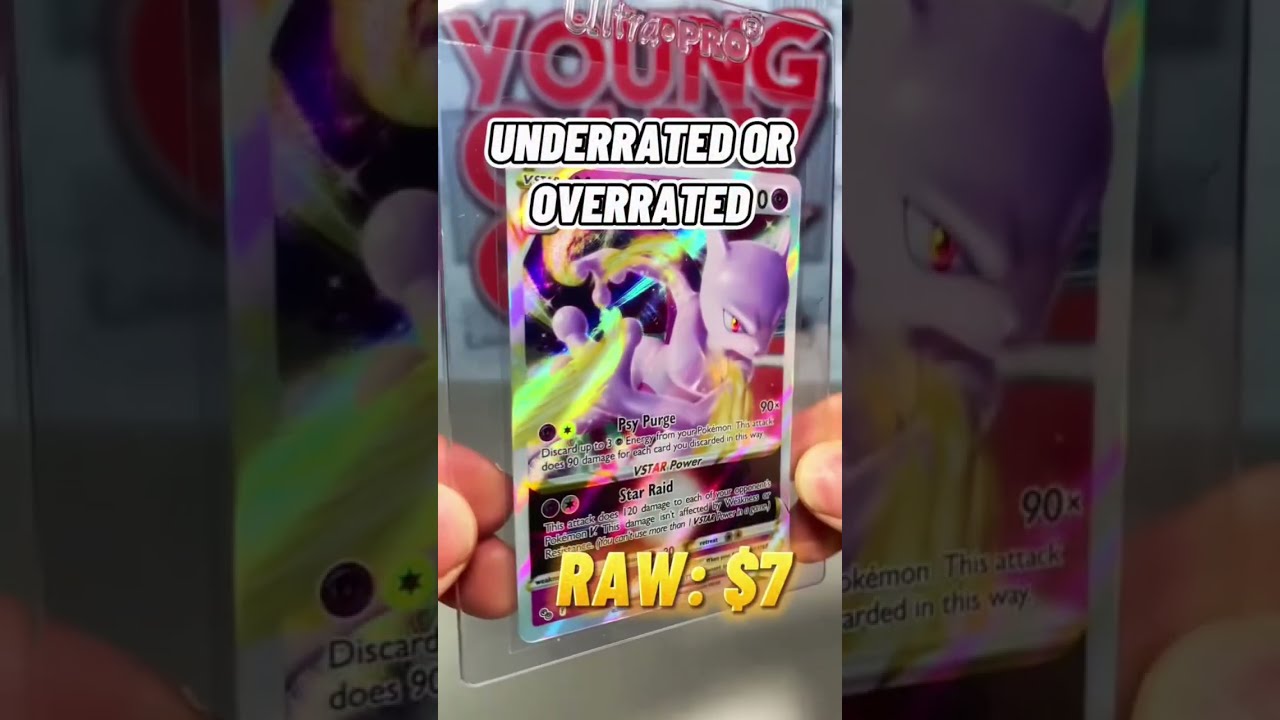 MEWTWO VSTAR POKEMON CARD FROM POKEMON GO 🤩🤩 UNDERRATED OR OVERRATED #SHORTS
