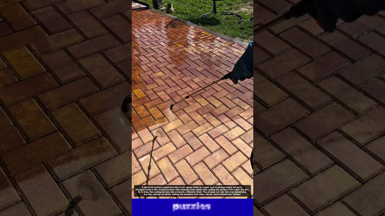 Wow, Dull Bricks Turn Glossy Instantly! Clear Coat Magic