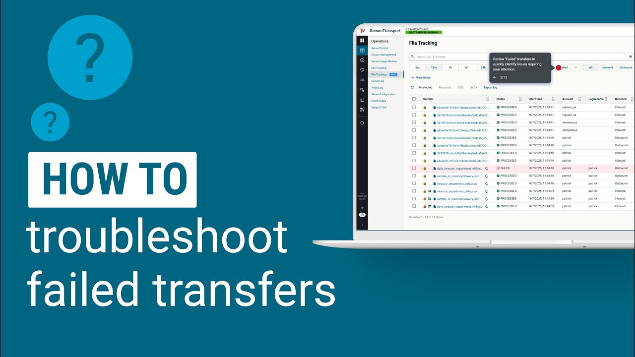 How to resubmit a failed transaction in SecureTransport
