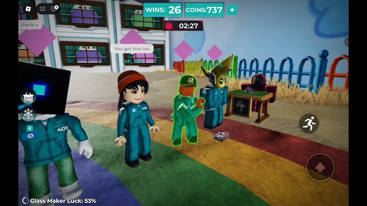 Playing squid game x!