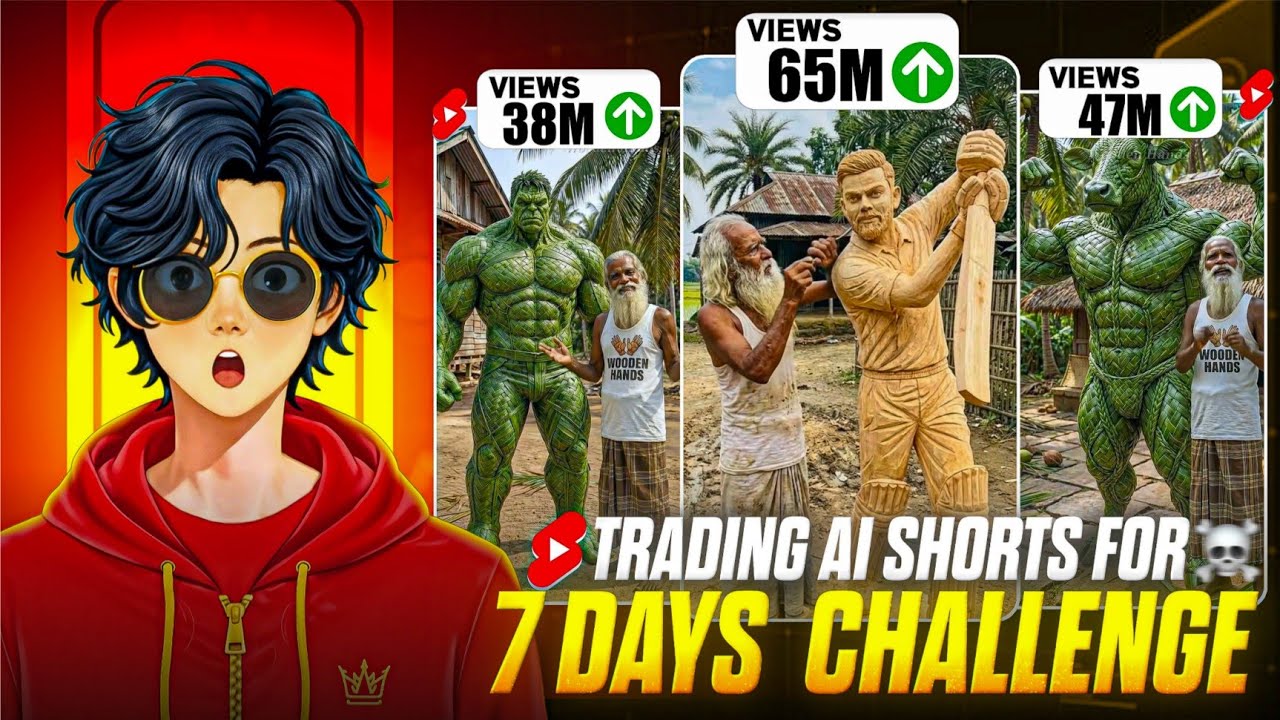 ​0 to 1,000,000+ Views in Just 7 Days! 😱 | The AI Trending Shorts Challenge