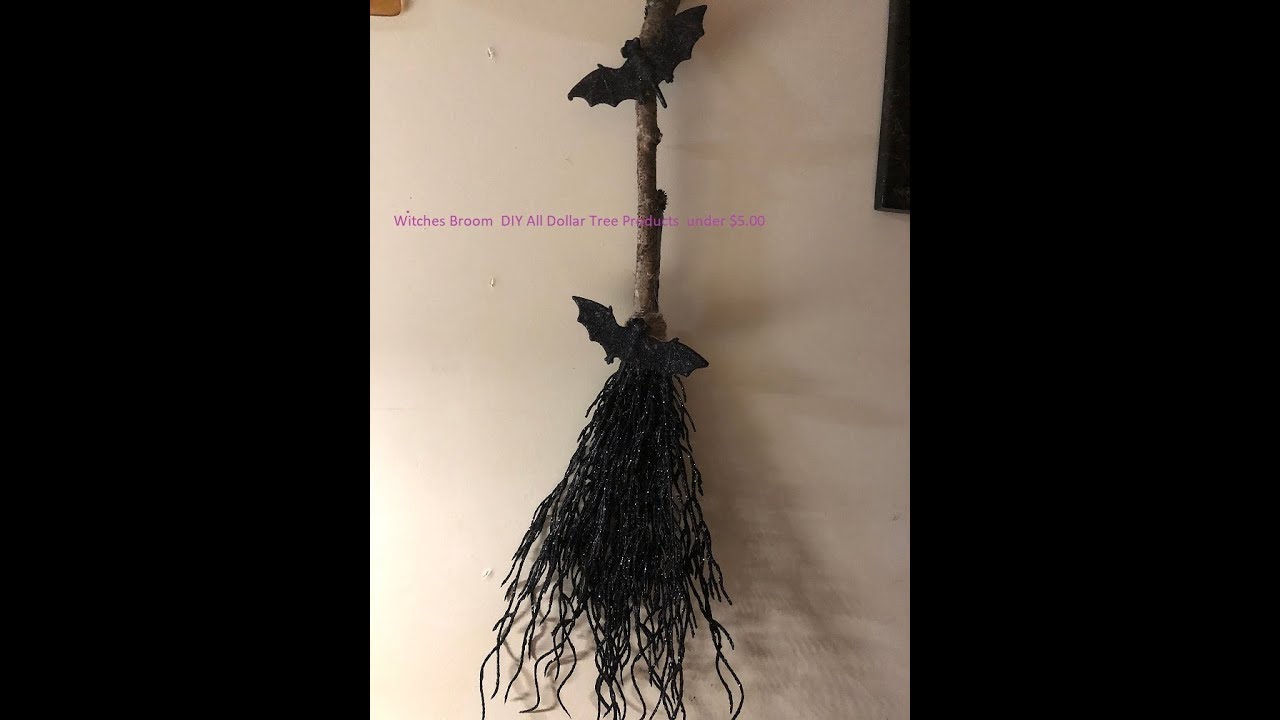 Dollar Tree ~Witches Broom ~DIY under $ 5 .00