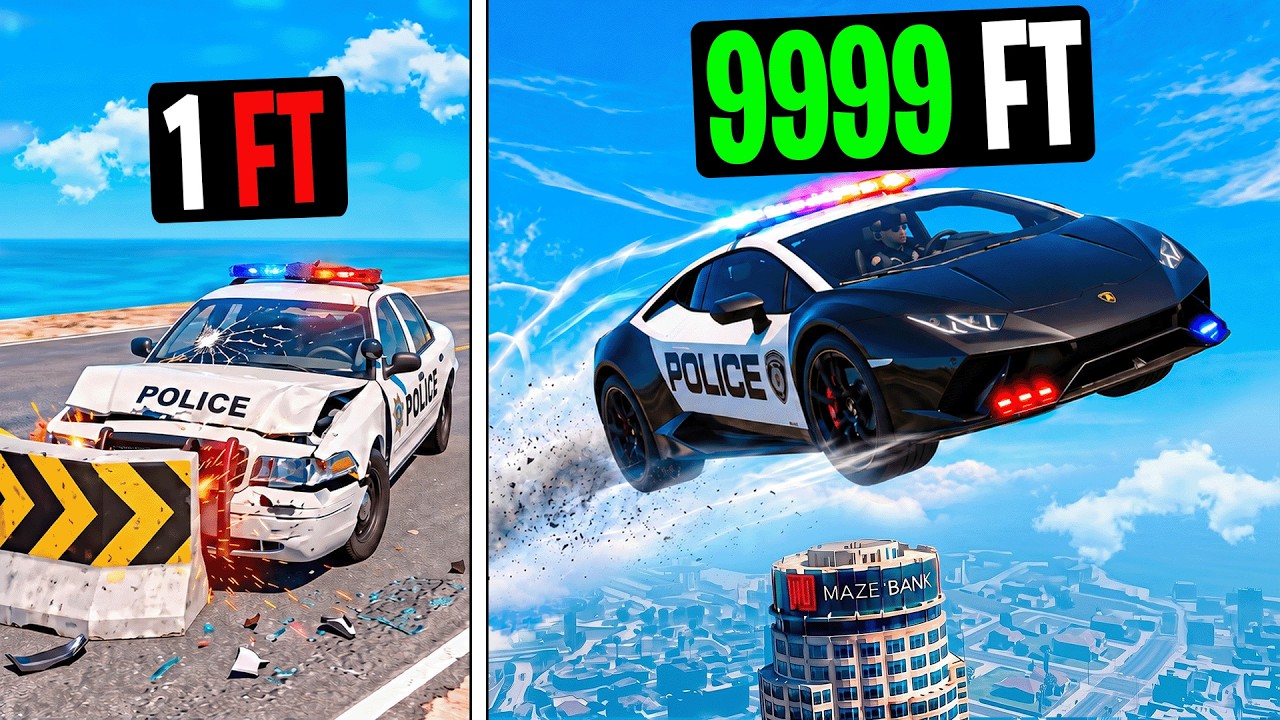 Every Time I Crash, My Police Car JUMPS HIGHER in GTA!