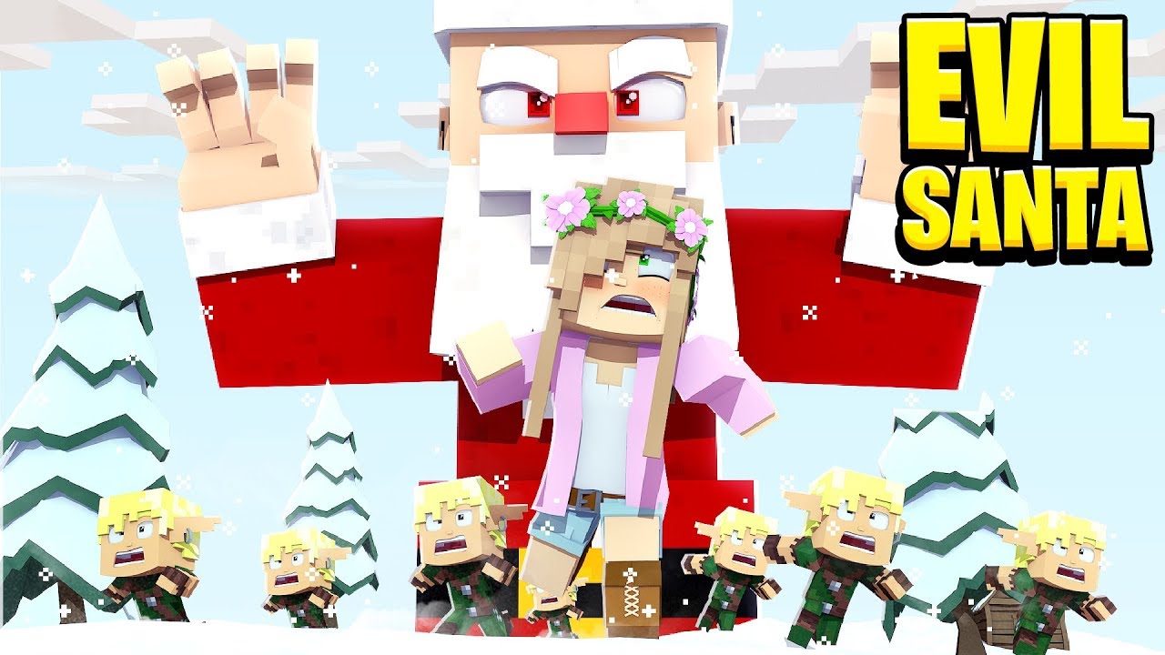 ESCAPING EVIL SANTA'S HOUSE !! | Minecraft Little Kelly