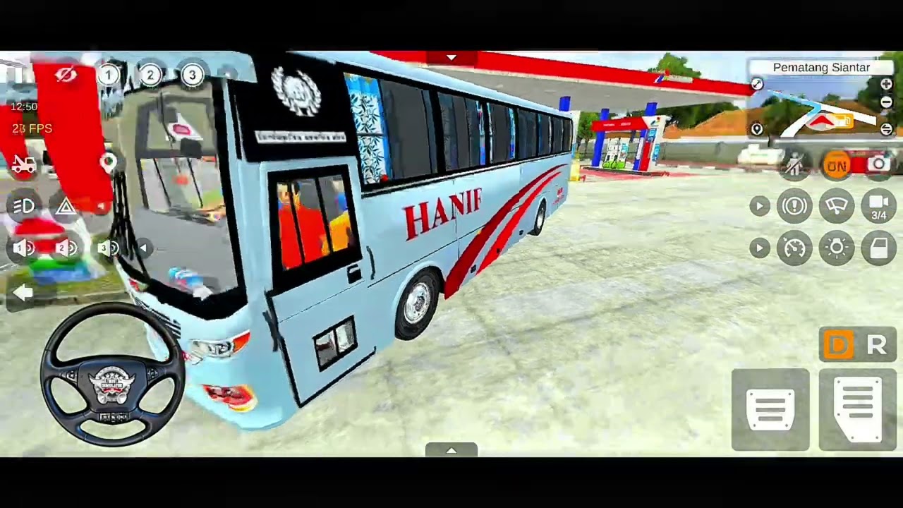 NILFAMARI TO SIRAJGANJ WITH HANIF HINO 1J PACKET NON AC BUS। Bus simulator indonesia।  V 4.2 BD MAP.