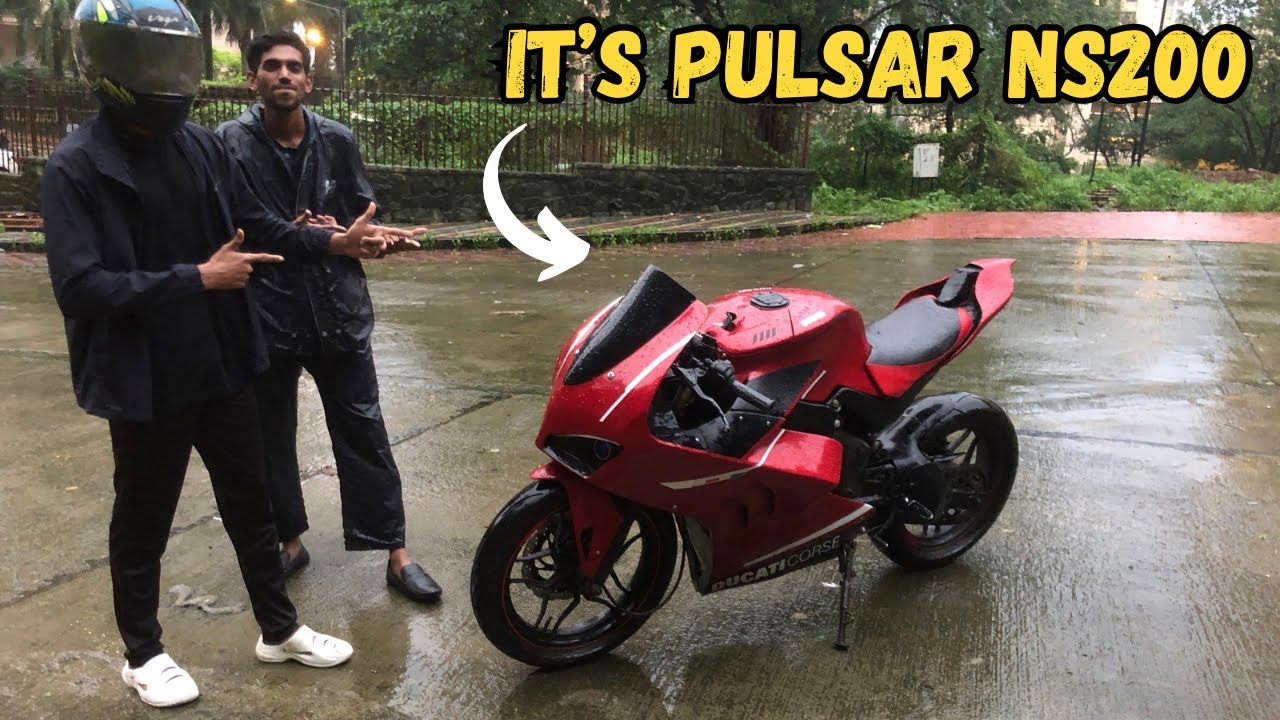 Wheel Cover Installed In Homemade Ducati V4 | Pulsar Ns200