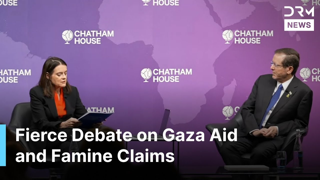СРОЧНО: Президент Израиля Герцог устроил стычку в Chatham House из-за обвинений в голоде в Газе |...
