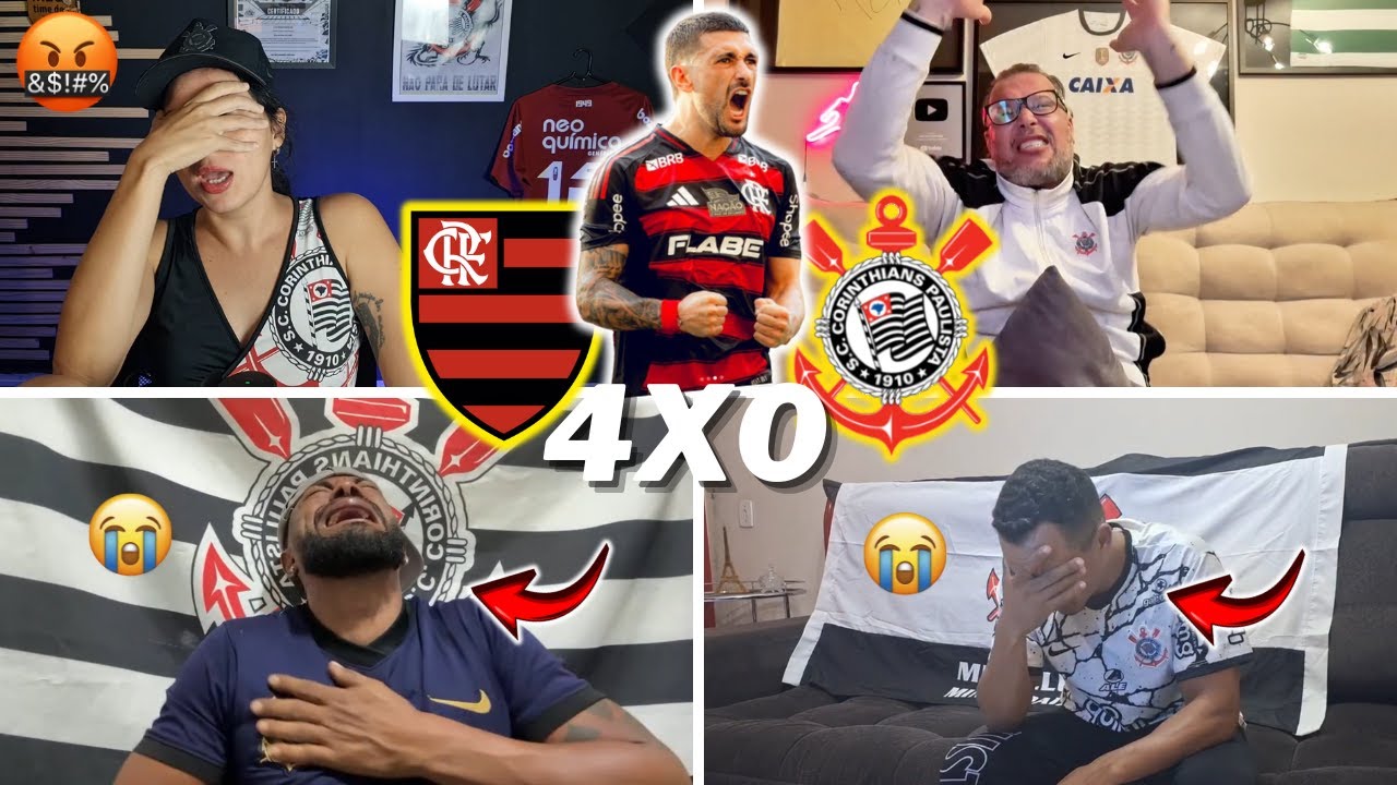 REAÇÕES DOS CORINTHIANOS A GOLEADA DO MENGÃO- FLAMENGO 4X0 CORINTHIANS- BRASILEIRÃO 2025- VAMOS RIRK