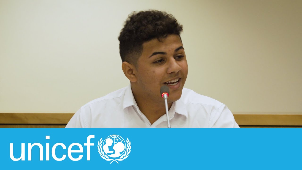Powerful speech by Felipe, 17, a child rights activist at our Executive Board | UNICEF