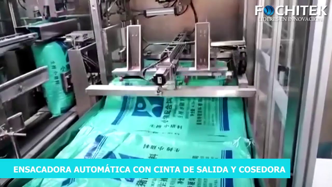 MAQUINA ENSACADORA AUTOMATICA CON CINTA DE SALIDA Y COSEDORA 111