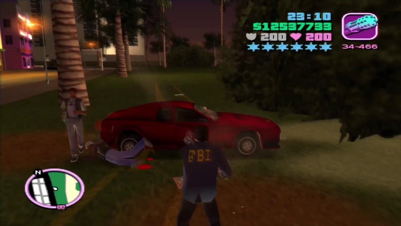 GTA Vice city: Bad FBI  Minigun + FlameThower