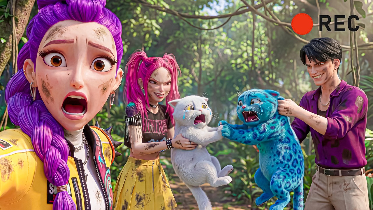 😱🌲 VLOG: FOREST CHAOS NIGHTMARE! Rumi Screams as Mira & Jinu Fight Over Mysterious Creature 🔴🔥