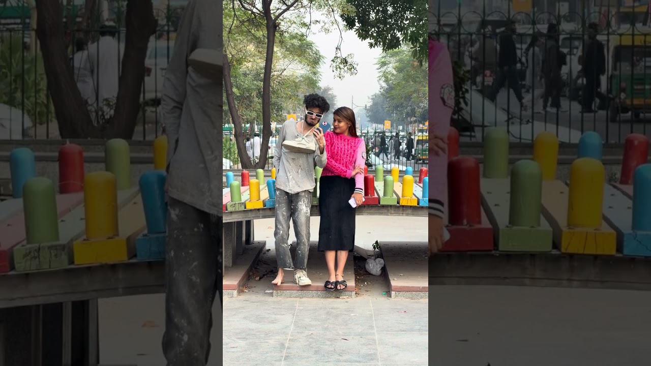 Rich beggar prank on cute girl 