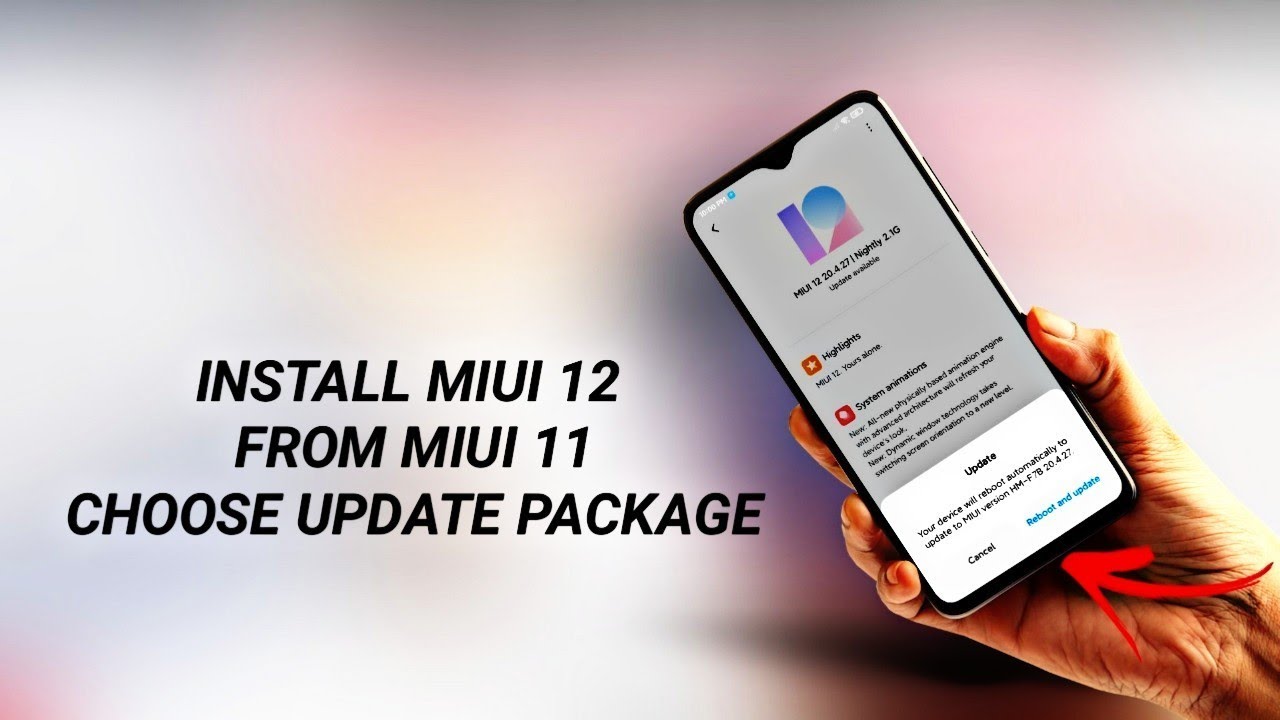Install MIUI 12 from MIUI 11 using Choose Update Package Method