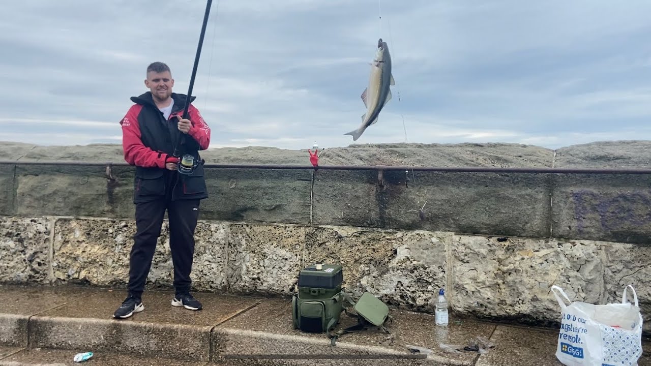 Fishing a wet shields pier