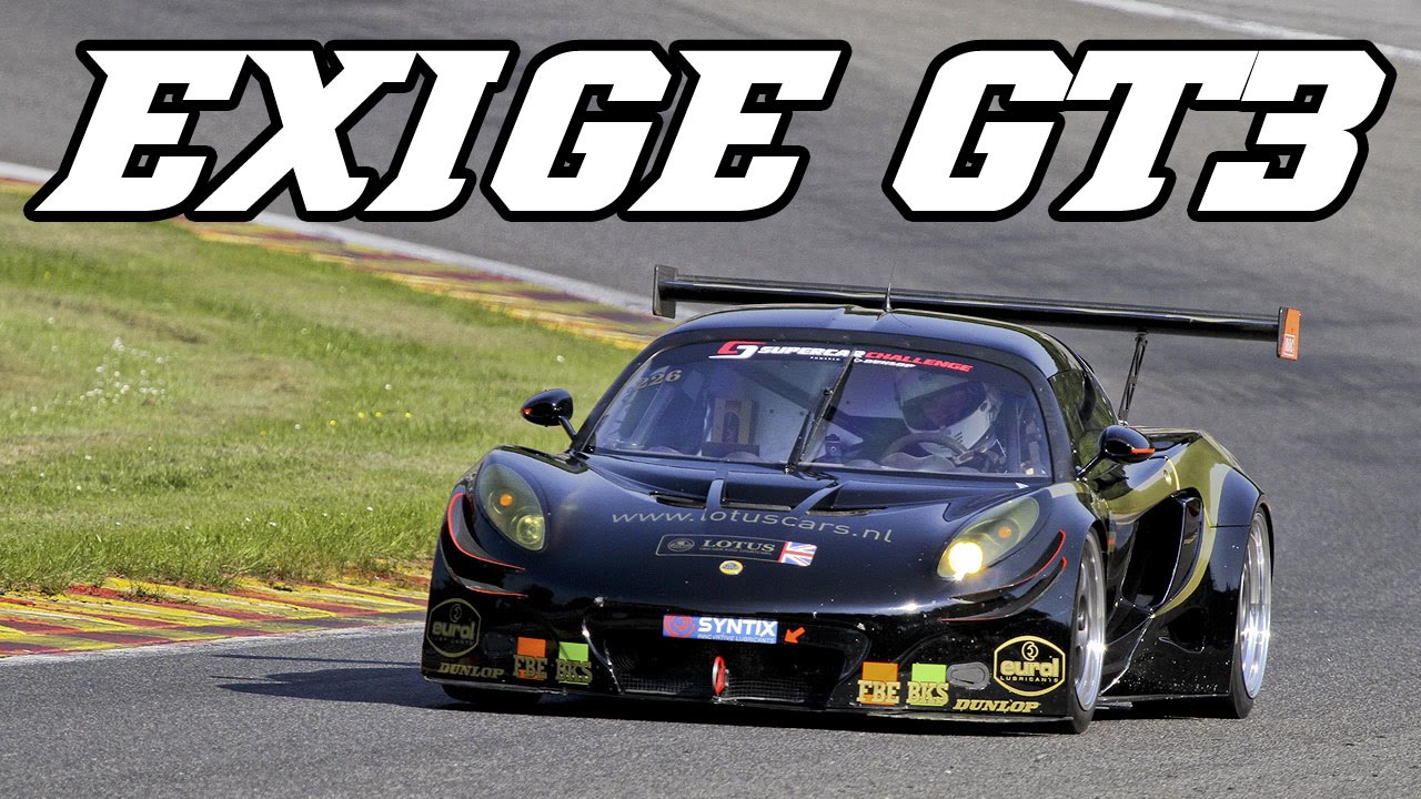 Lotus Exige GT3 racecar - Nice supercharger whine (Spa and Zolder)