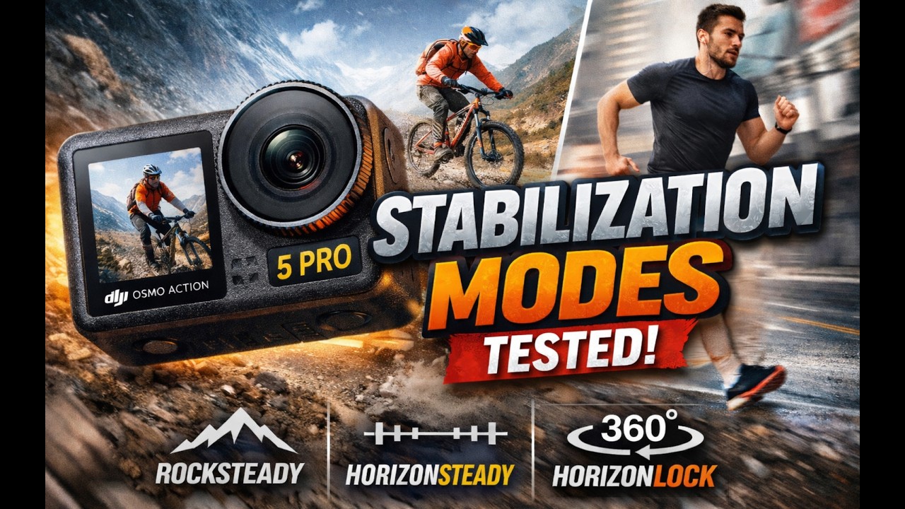 DJI Osmo Action 5 Pro Stabilisation Modes TESTED – RockSteady vs RockSteady+  vs HorizonBalancing