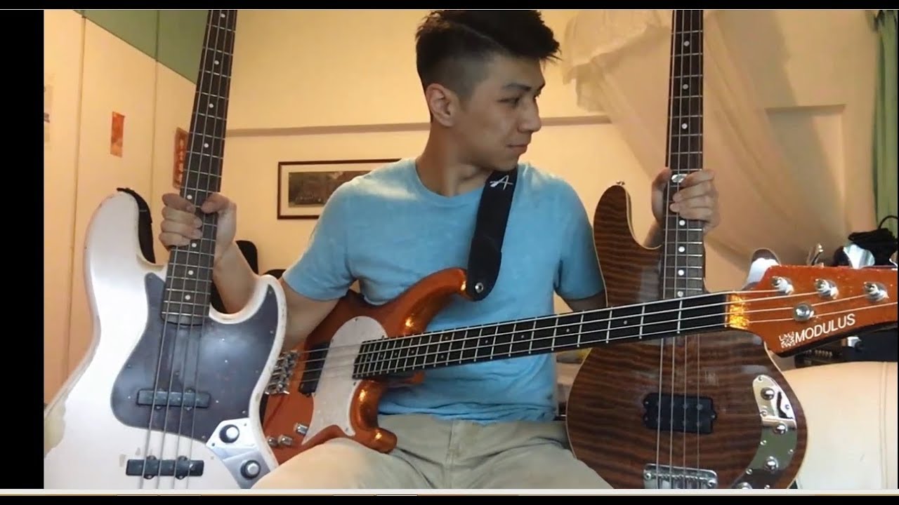 Flea basses comparison - Modulus vs Musicman vs Fender Jazz  RHCP Can't Stop bass cover