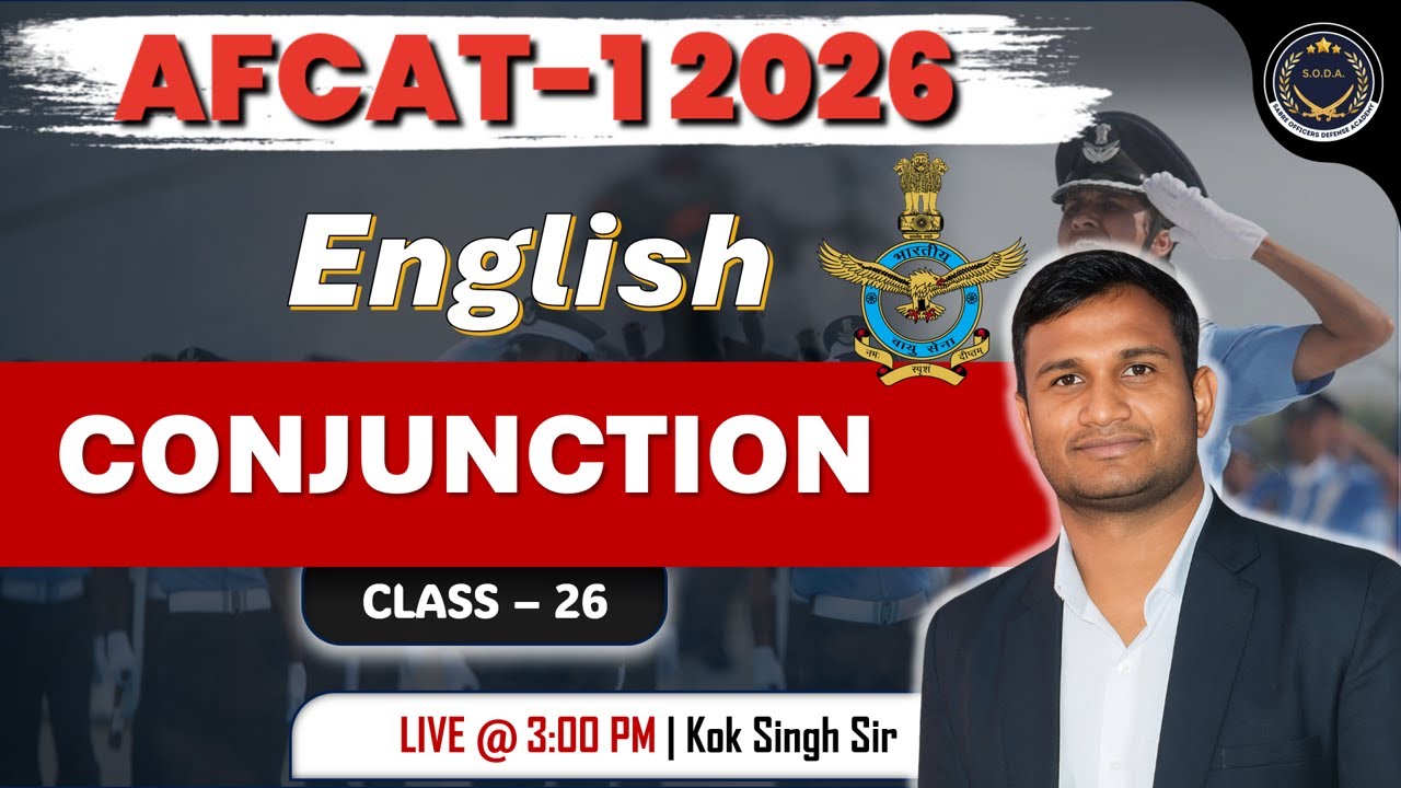 Conjunction | AFCAT 1 2026 English | Expected Questions | DON’T MISS | Namansh AFCAT Batch