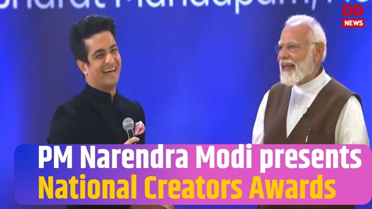PM Narendra Modi presents 1st ever 'National Creators Awards' at Bharat Mandapam | Full Event