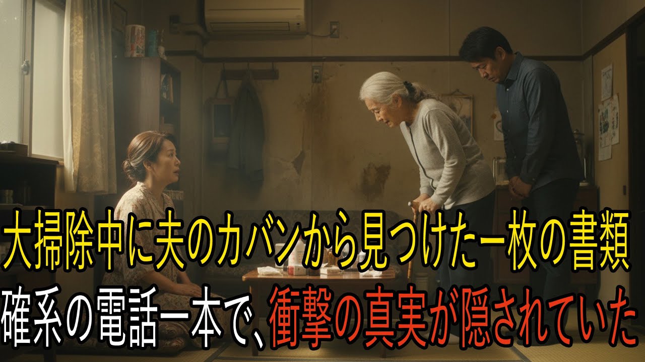 大掃除中に夫のカバンから出てきた一枚の書類――一本の電話で暴かれた衝撃の真実