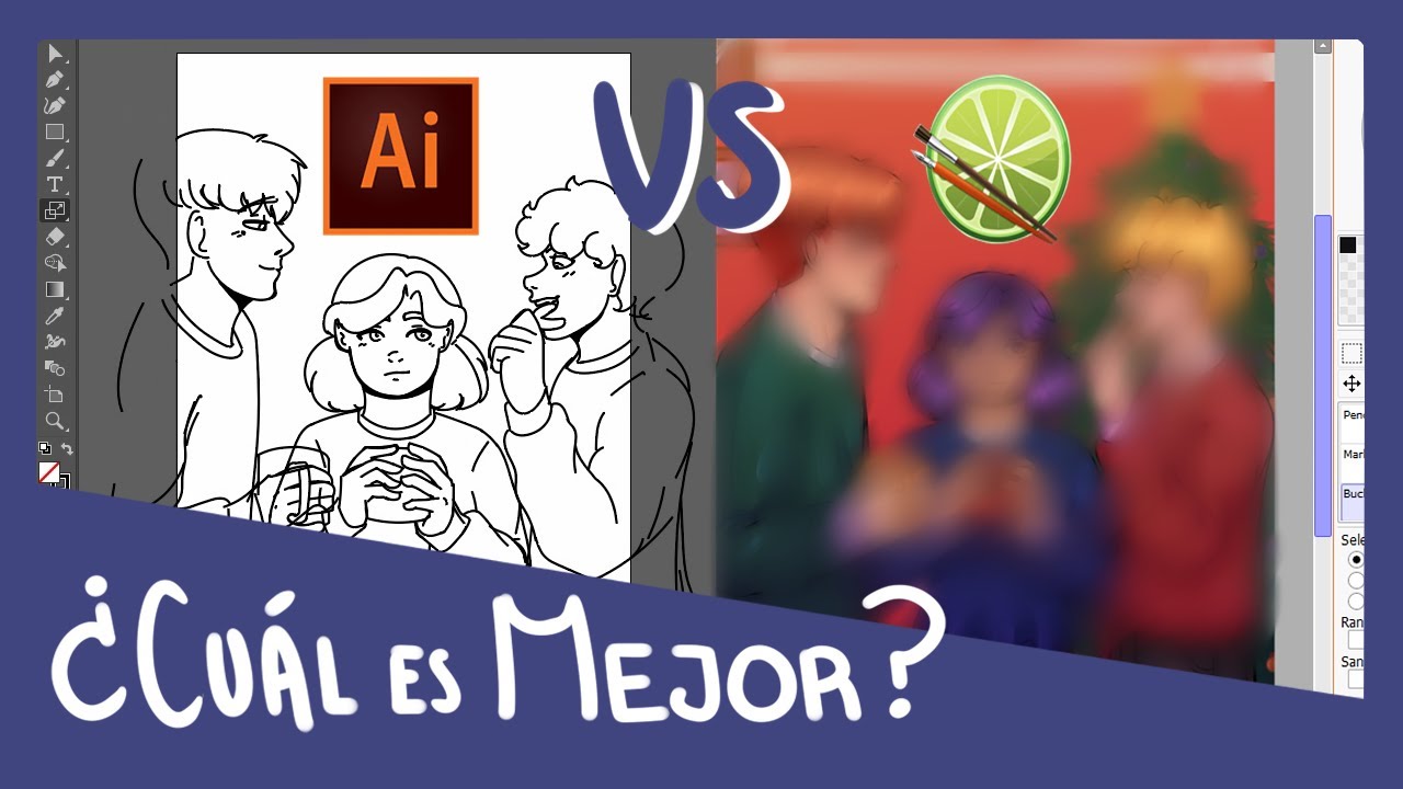 Illustrator vs Paint Tool Sai || Opinión y speedpaint