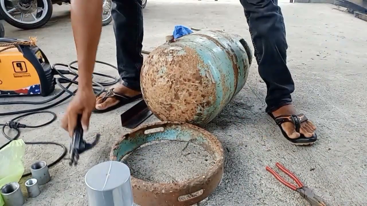 paano gumawa Ng pressure tank gamit Ang lpg tank