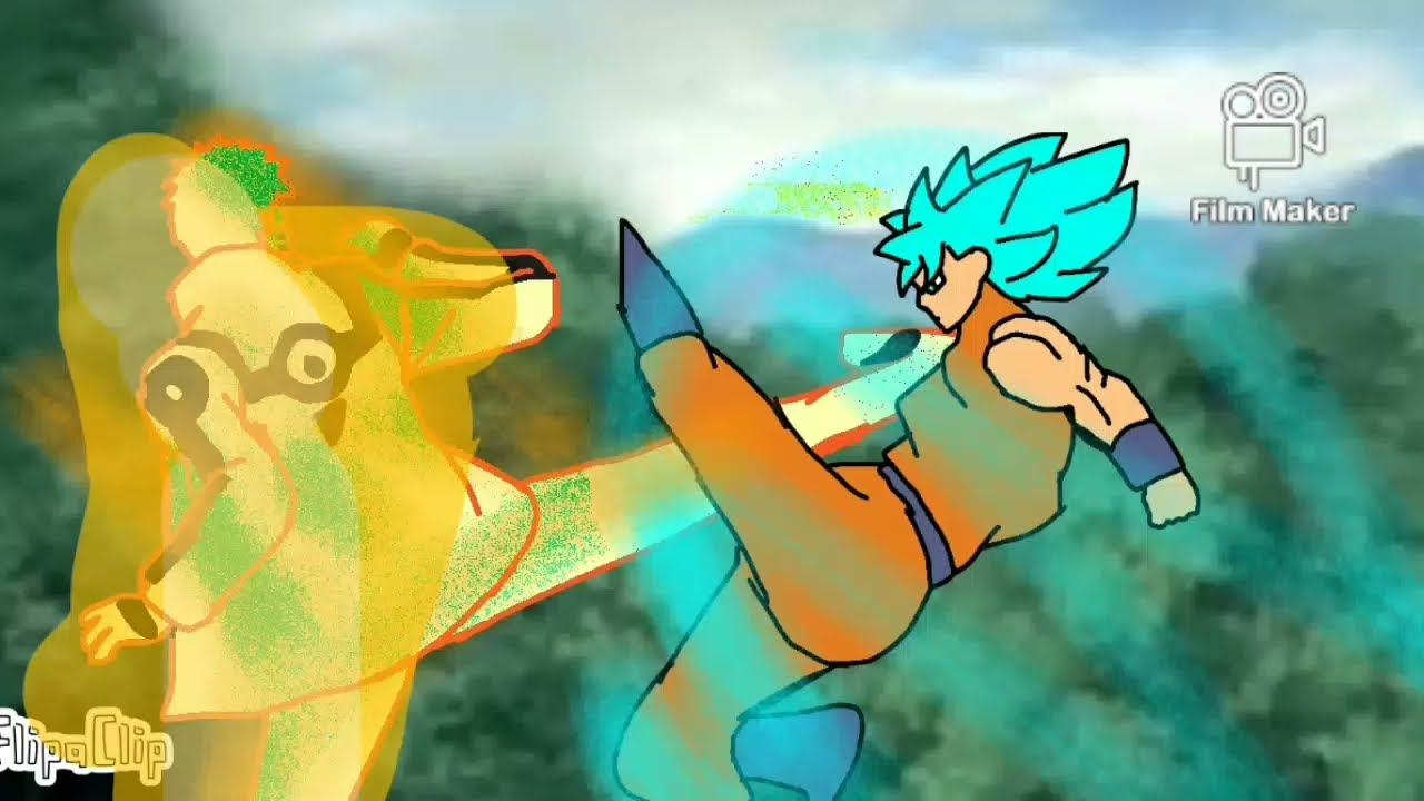 goku vs naruto hokage flipaclip animação completo
