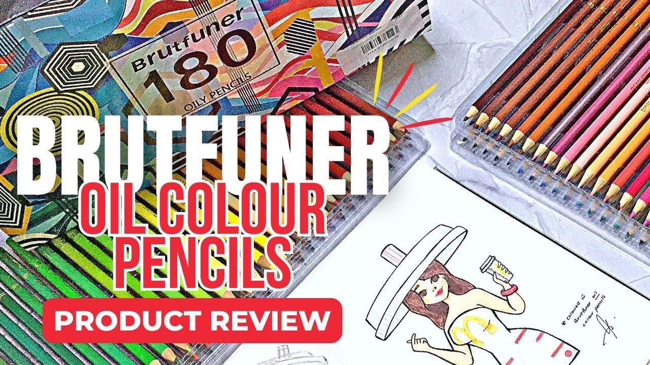 Brutfuner Oil Colour Pencils || 180 set || Product Review