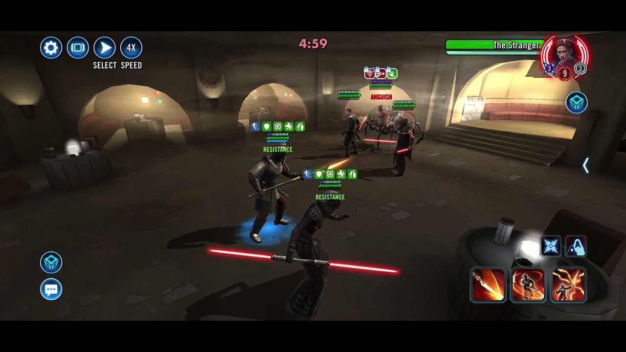 Bane+SA vs Stranger+Maul(HF)+SK #swgoh 