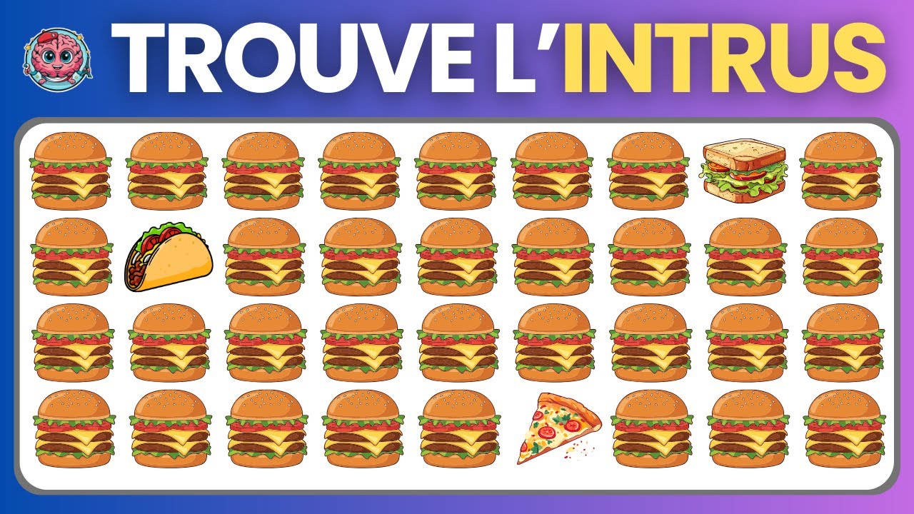 QUIZ : Peux-tu trouver l'intrus ? Spécial Gourmands ! 3 Niveaux 🍭🍔🍕