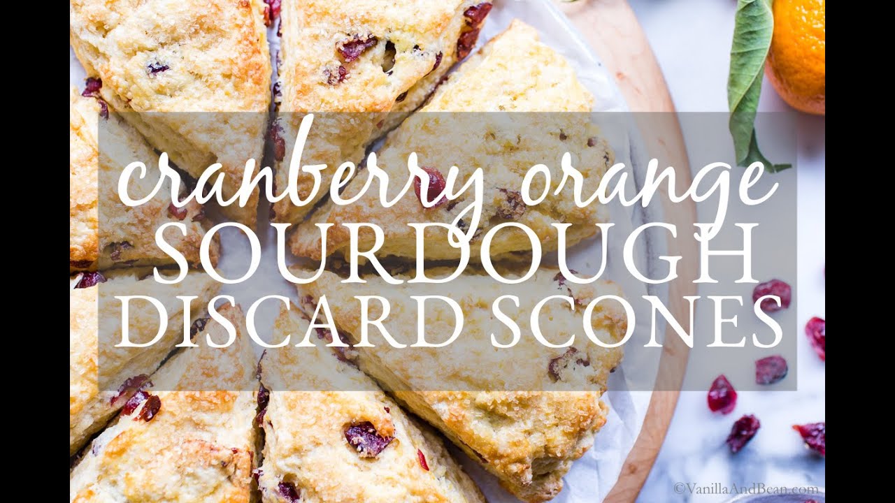 Tender and Moist Cranberry Orange Sourdough Scones