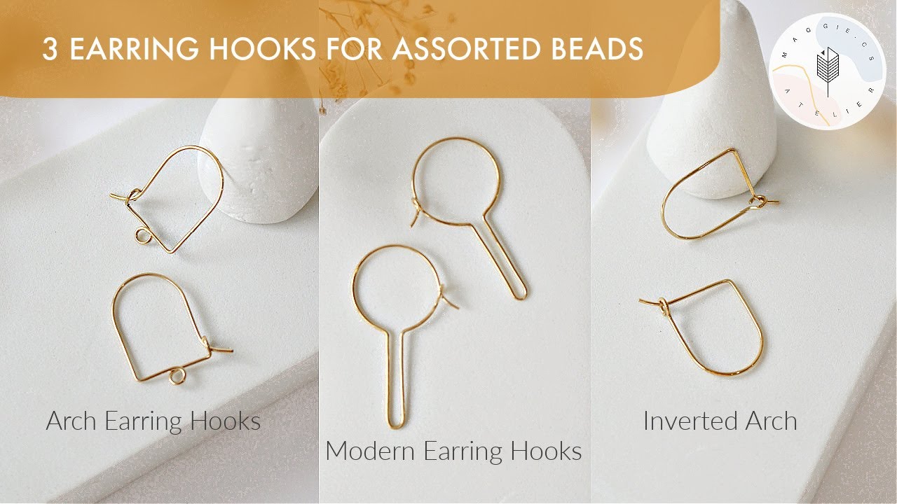 3 DIY Earring Hooks for Polymer Clay, Gemstones, Pearls & Glass Beads | Jewelry Making Tutorial