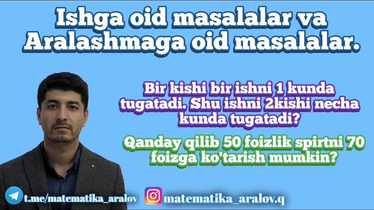 Ishga va Aralashmaga oid masalalar. Oq To'plam (1996 - 2007)
