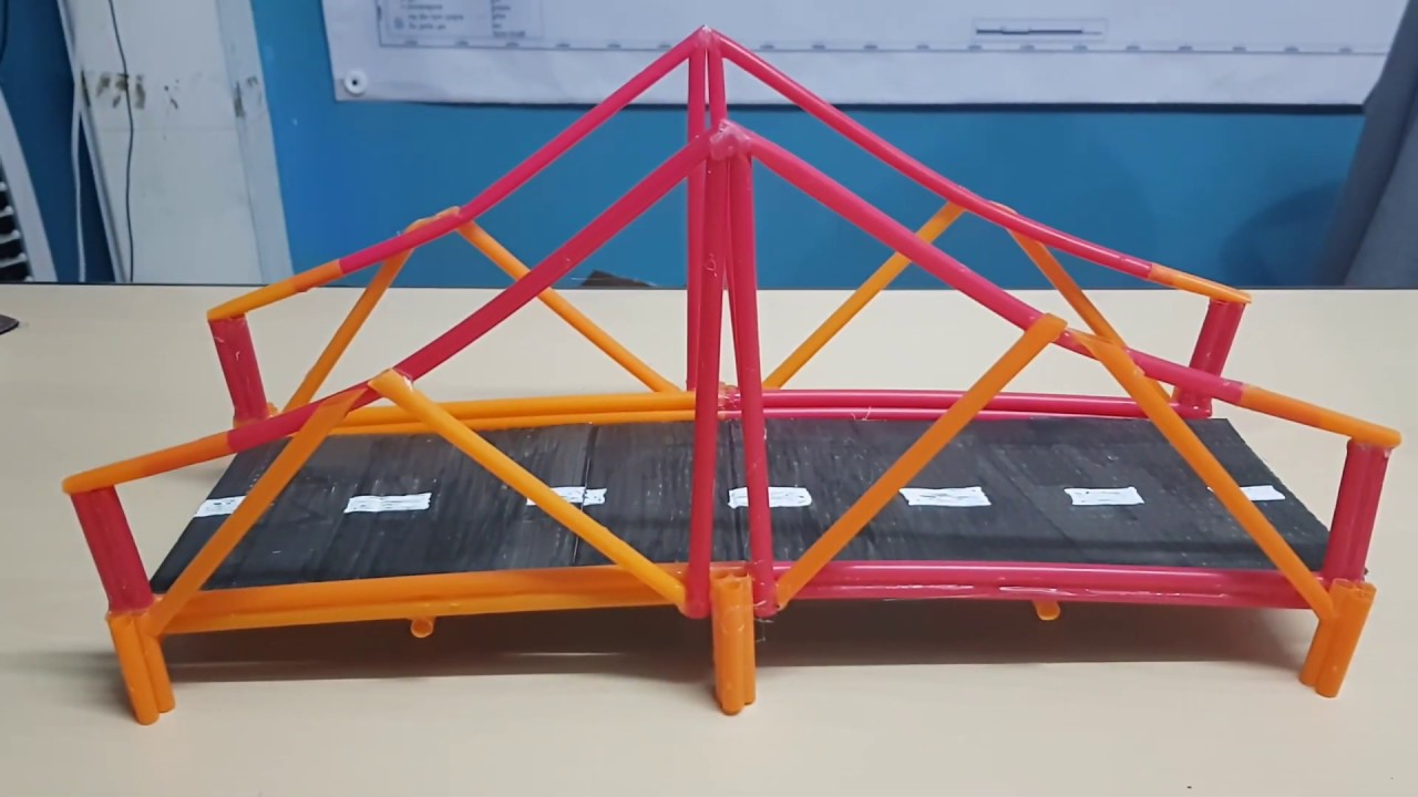 How to make a bridge using straws