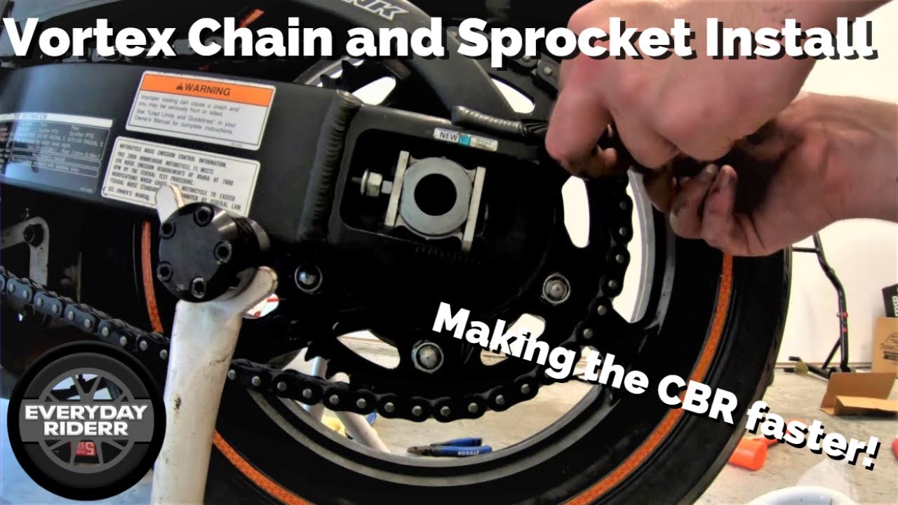 Vortex Quick Accel Chain and Sprocket Kit on 2008 CBR600rr Install and Test Drive!