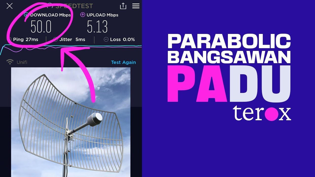 LAJUKAN INTERNET 4G LTE Malaysia Dengan Antenna Parabolic Bangsawan | For Modem Wifi | 4g TURBO.