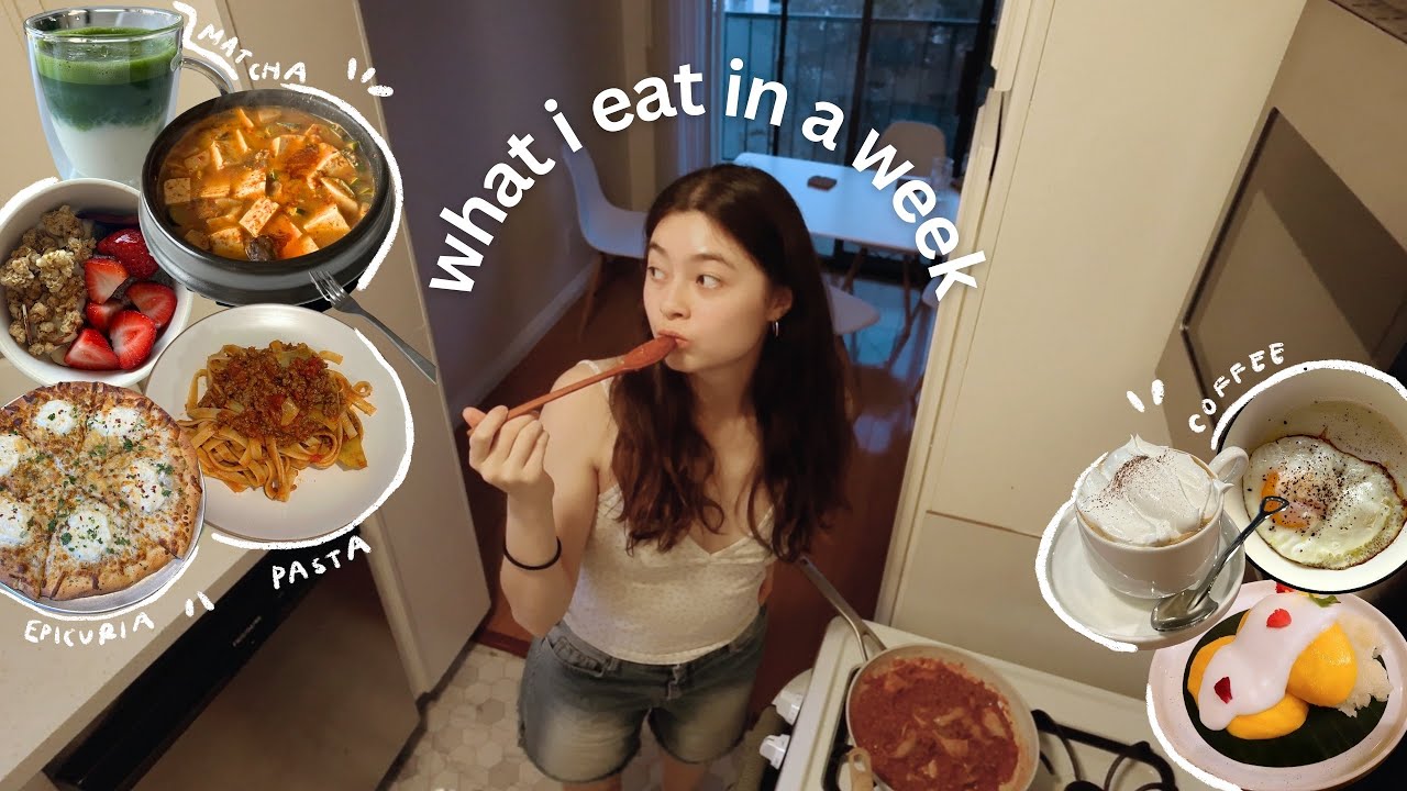 WHAT I EAT IN A WEEK AS A COLLEGE STUDENT ft. easy homemade recipes, ucla dining, korean food