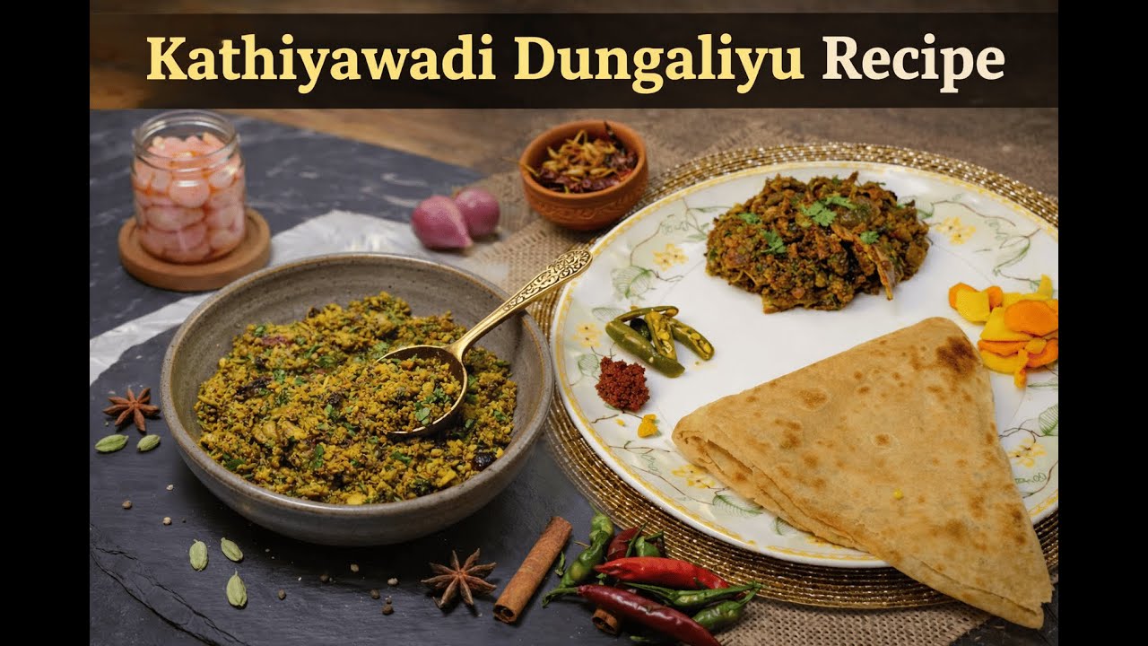 Kathiyawadi Dungadiyu/ Whole Onion Sabzi | साबूद प्याज की सब्ज़ी | Winter Special
