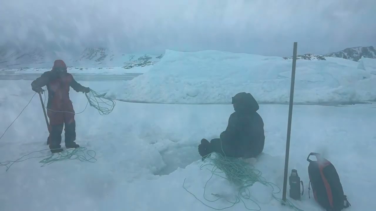 Second day ice diving in Greenland
