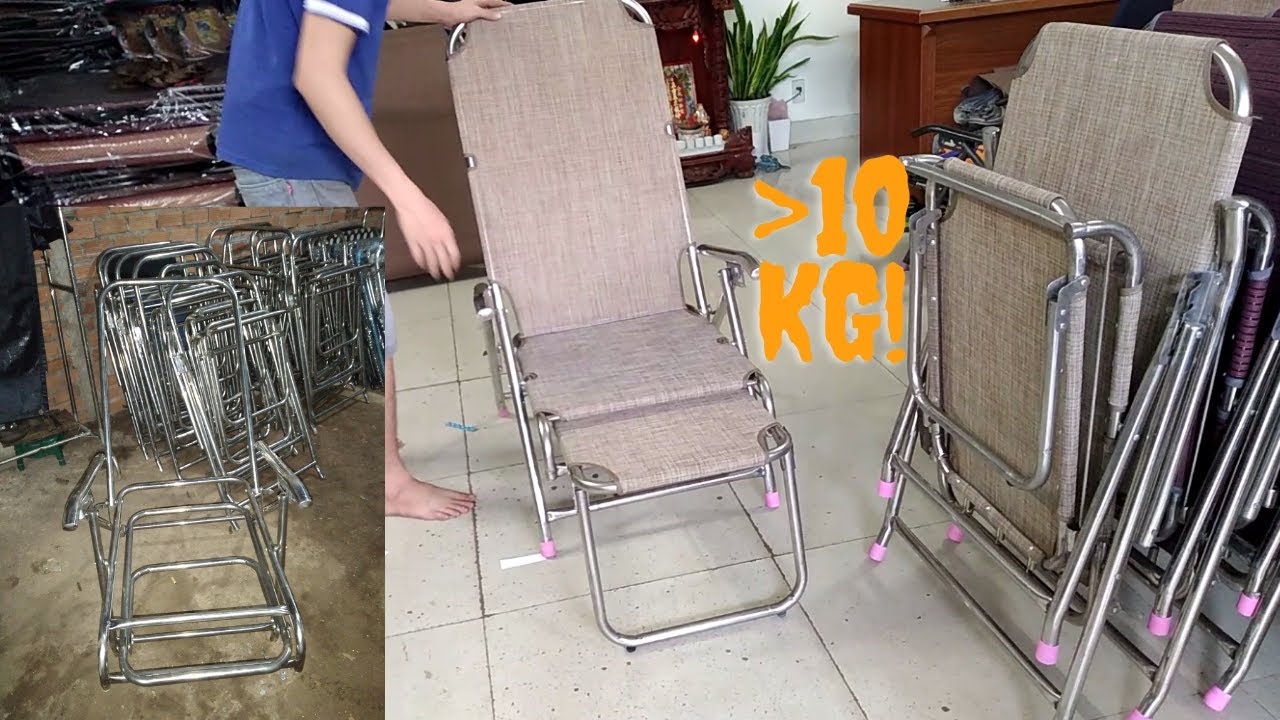 Ghế xếp inox lưng cao bọc vải bố si&ecirc;u bền