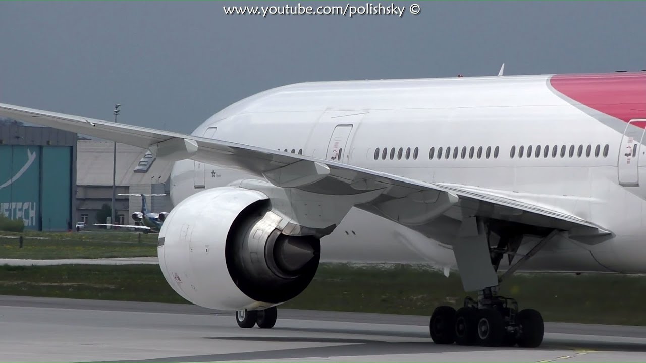 Nordwind Airlines Boeing 777-21B(ER) Reg: VP-BJF at Katowice Airport EPKT / KTW