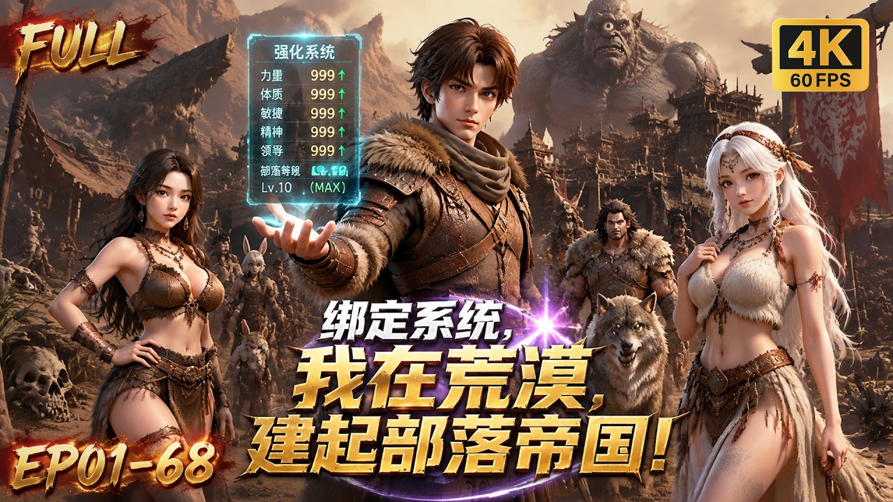 🔥【MULTI SUB】穷小子在蛮荒末日觉醒强化系统，招募各种强力野人伙伴，建造领地逆袭称霸蛮荒末世！#漫剧 #anime #动画