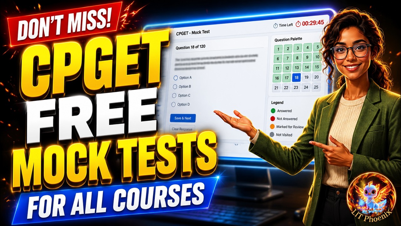 🚨CPGET 2026:FREE Mock Tests For ALL Courses!(Don't Miss This) #cpget2026 #cpget #mcom #osmania