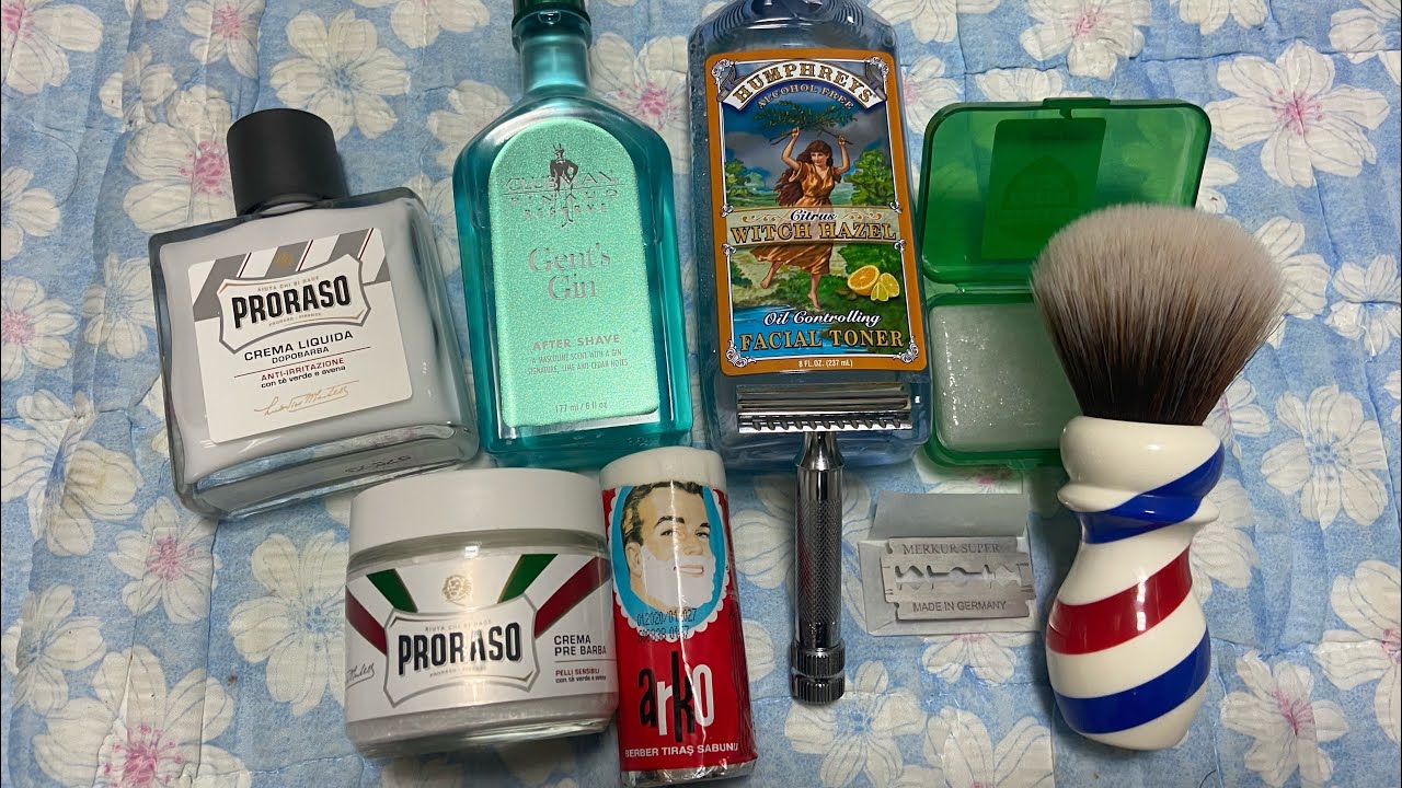 The first use of Merkur 34C HD razor (머쿠어34C HD 면도기 첫 사용 면도)