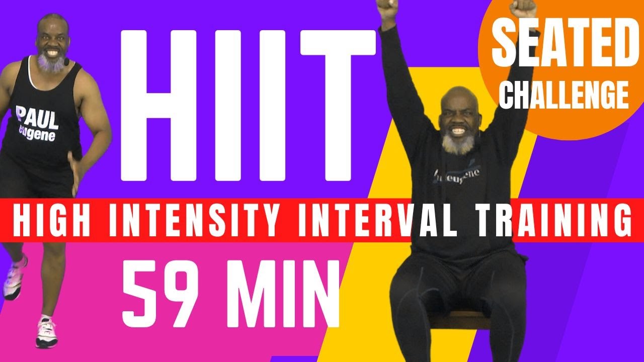 HIIT Seated High Intensity Interval Training Exercise Challenge Workout | 59 Minutes |