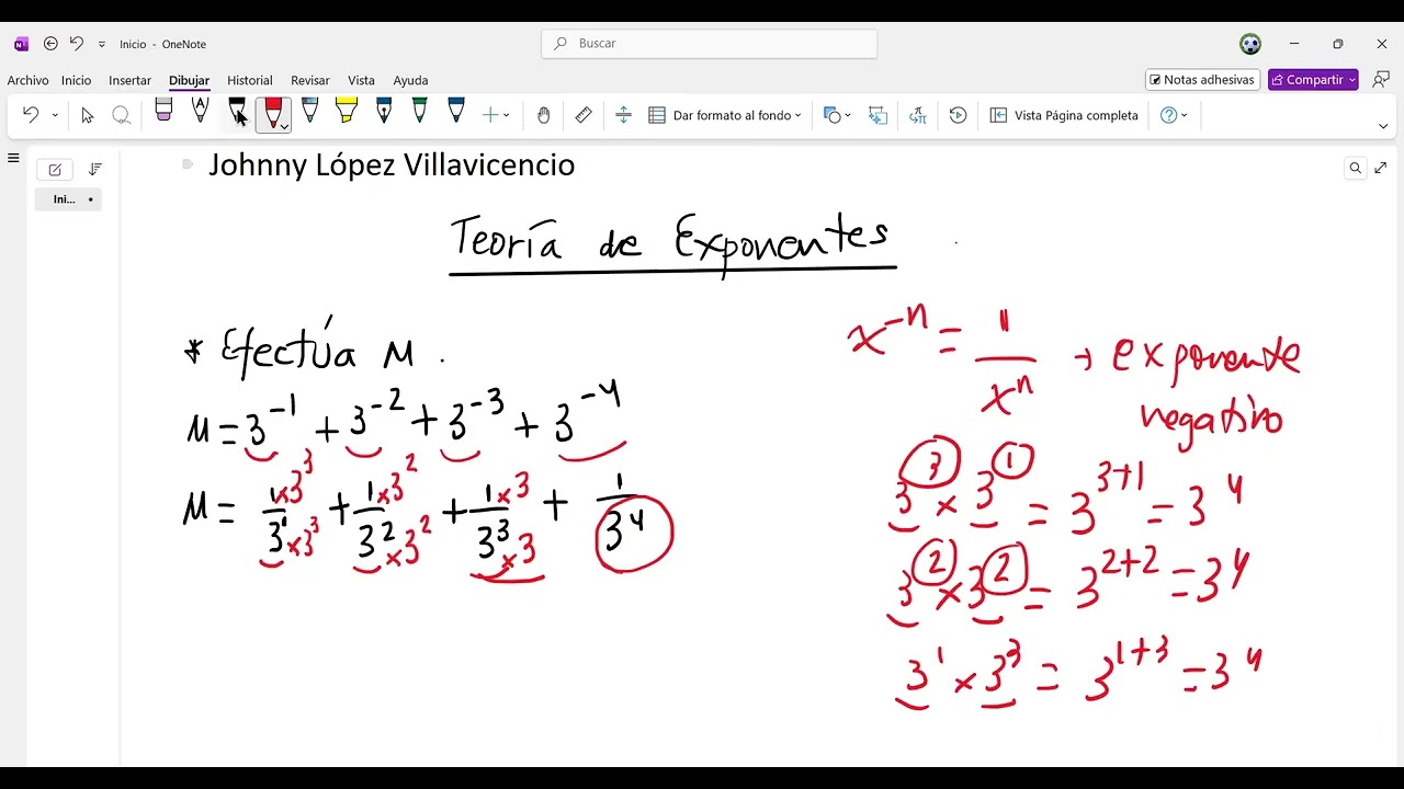 ALGEBRA: Teoría de Exponentes I | ESO/ Secundaria/ Algebra 1 (High School Math)