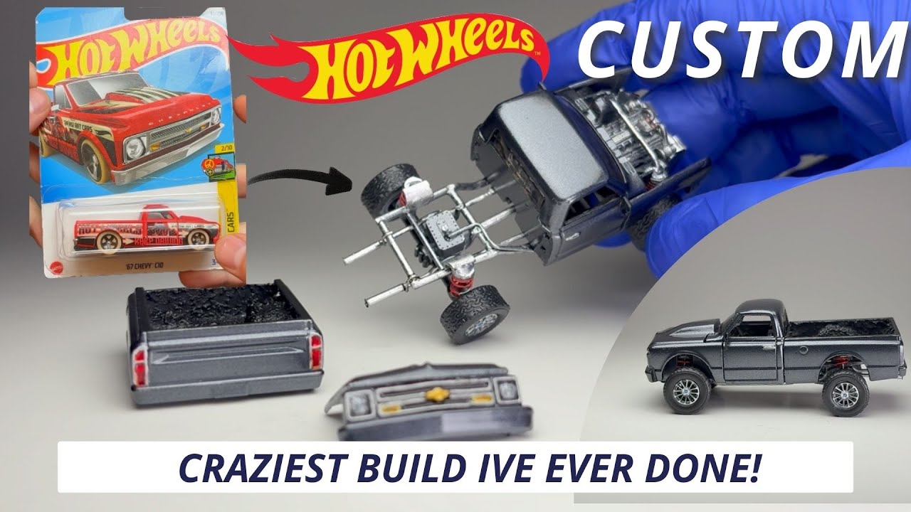 Мой САМЫЙ БЕЗУМНЫЙ кастом Hot Wheels на данный момент: Chevy C10 1967 года
